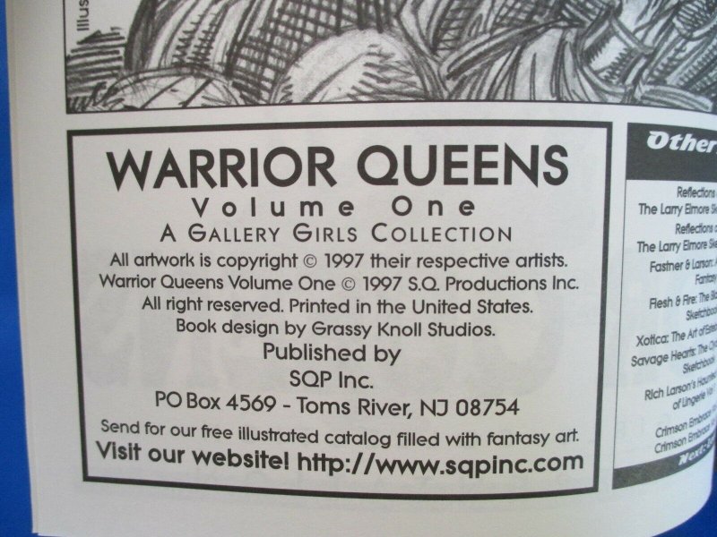 1997 WARRIOR QUEENS VOL 1:A GALLERY GIRLS COLLECTION SC VF SQP Inc Comics