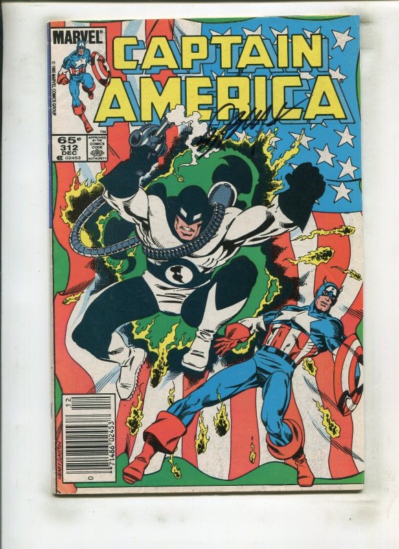 CAPTAIN AMERICA #312 (5.5) SIGNED BOB LAYTON!! 1985