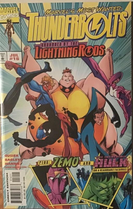 THUNDERBOLTS 1997 (MARVEL) #1,4,8,9,12,16,17,19 NM CONDITION 8 BOOK LOT 