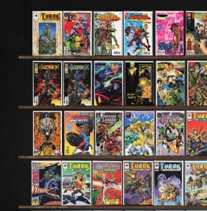 Huge Lot 150+ Comics with Turok, Dinosaur Hunter, Armorines, Ash & More!