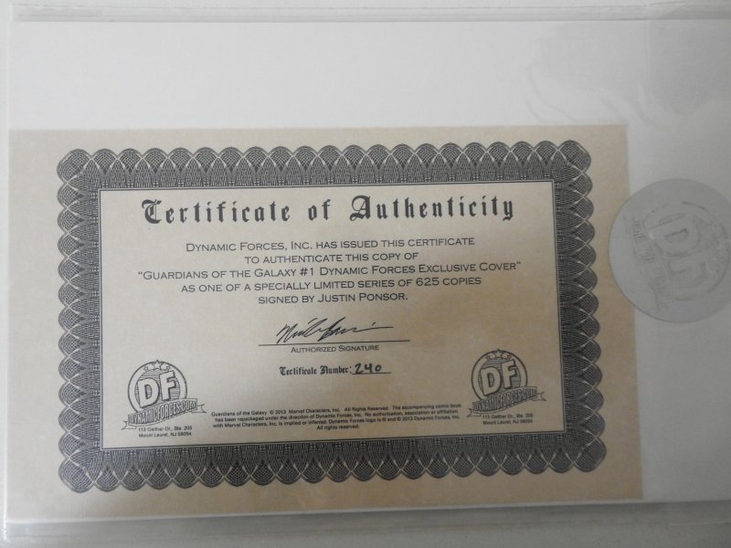 Guardians of the Galaxy #1 Carlo Pagulayan Dynamic Forces Variant Signed W/ COA!