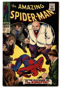 AMAZING SPIDER-MAN #51 comic book 1967-2ND KINGPIN - Silver-Age Marvel