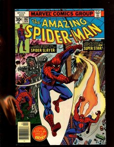 AMAZING SPIDER-MAN #167 (8.0) STALKED BY THE SPIDER-SLAYER! 1977! 