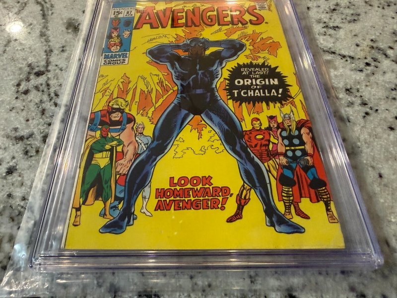Avengers # 87 CGC Graded 6.5 Marvel Comic Book Black Panther Origin 1971 JH33