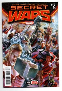 Secret Wars #2 - 1st God Emperor Doom - KEY - Hickman - Alex Ross - 2015 - NM