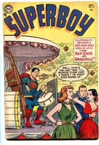 Superboy #34 1954-DC-One man band cover-Comic Book