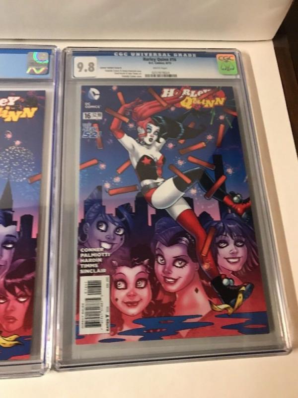 Harley Quinn 16 Cgc 9.8 Variant Set 1A 1C 1D Connecting Covers