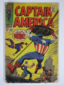 CAPTAIN AMERICA 105 POOR Sept. 1968 COMICS BOOK