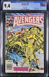 AVENGERS #257 1985 MARVEL CGC 9.4 1ST NEBULA NEWSSTAND WHITE PAGES