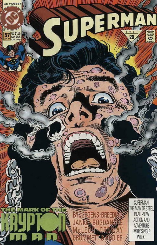 SUPERMAN #57, VF/NM, Krypton Man, Janke, Ordway, 1987 1991, more in store