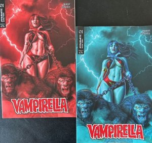 Vampirella #1 Cover C - Mark Spears (2025) LOT Blue + Red 2 issues