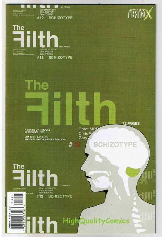 FILTH #12, NM+, Grant Morrison, Erskine, 2002, more Vertigo in store