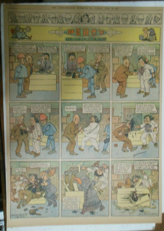 Percy The Robot Sunday Page by HC Greening from 6/16/1912 Full Page Size Rare !