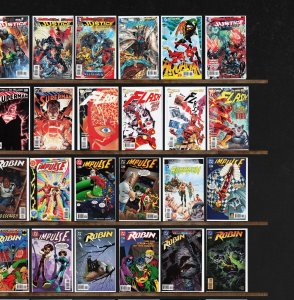 Huge Lot 150+ Comics with Impulse, Robin, Justice League, The Flash & More!