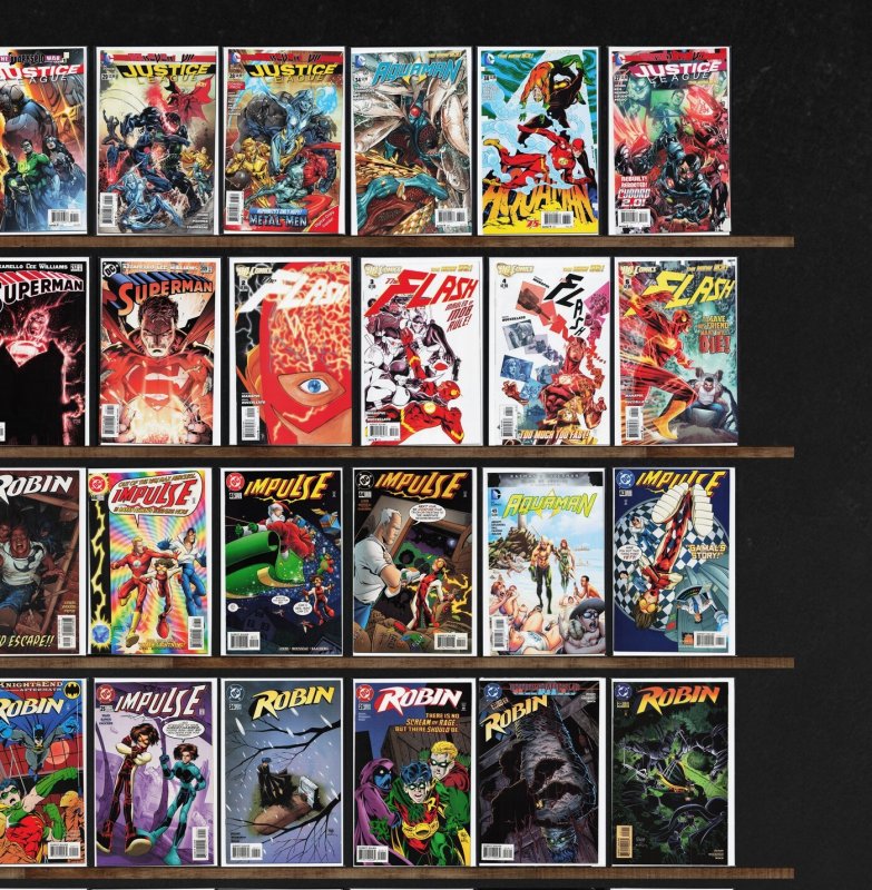 Huge Lot 150+ Comics with Impulse, Robin, Justice League, The Flash & More!