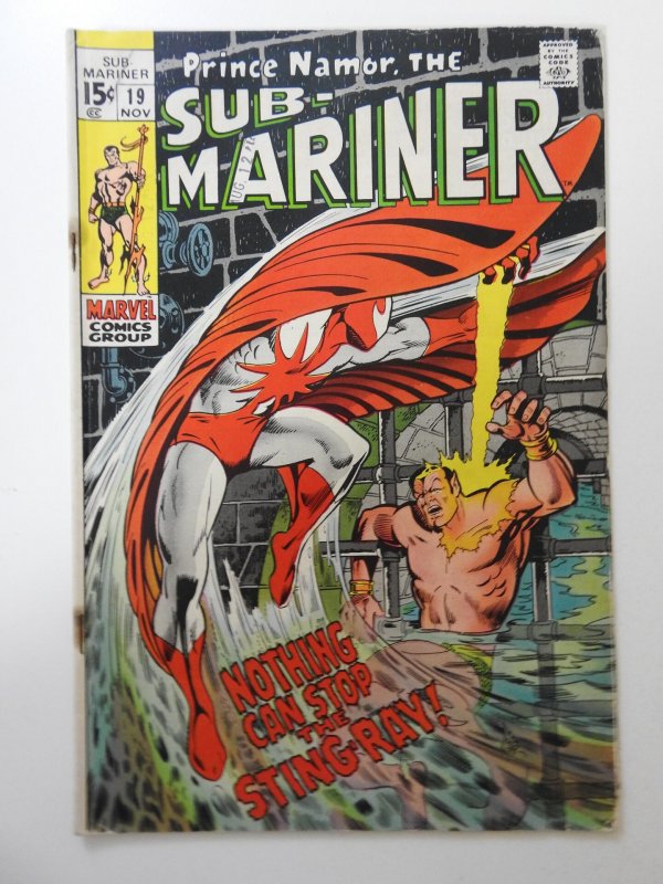 Sub-Mariner #19 (1969) VG Condition! Moisture stain, rust on staples