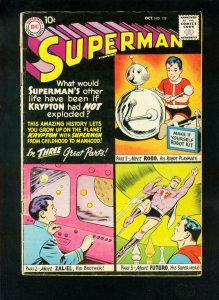 SUPERMAN #132 1959-BATMAN-ROBIN-KRYPTON-DC COMICS-very good minus VG-
