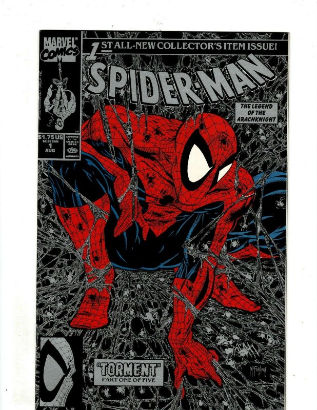 Spider-Man # 1 NM Marvel Comic Book Black & Silver Variant Todd McFarlane EJ9