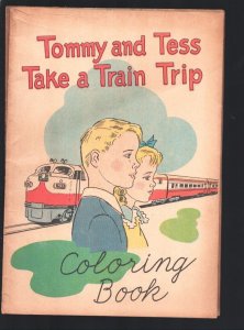 Tommy and Tess Take A Train Trip 1950's-Railroad Assn-Coloring book in comic ...