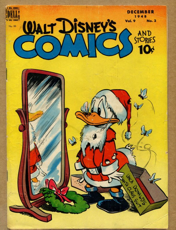 Walt Disney's Comics #99- Christmas Cover- 1948(Grade 2.0)WH