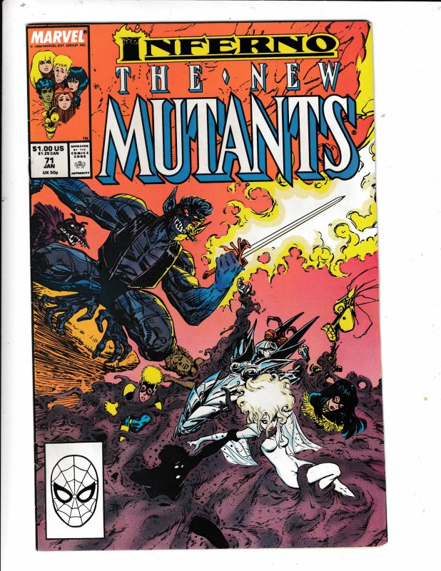 THE NEW MUTANTS# 71  INFERNO NEW MUTANT MOVE NO RESERVE SAVE ON SHIPPING