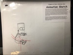 Simpsons Original Episode Scene Art/Sketch, 4 different, collectable