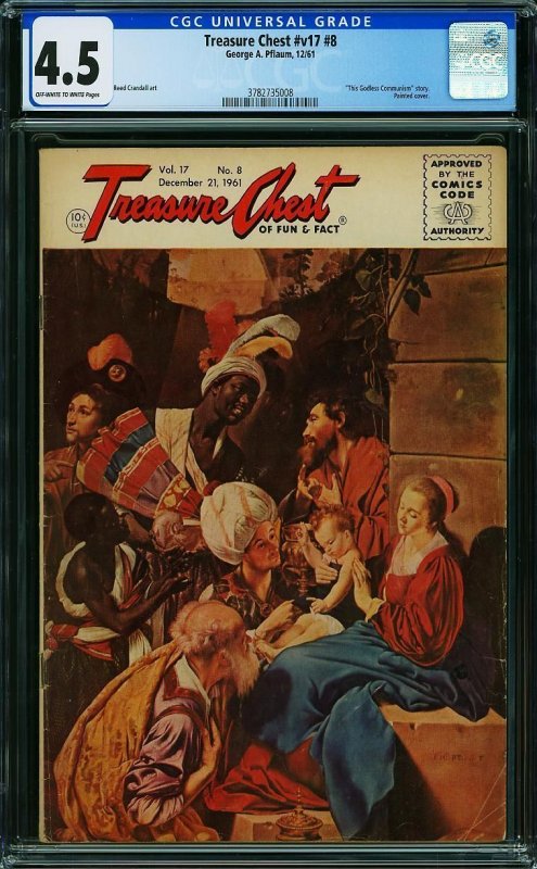 Treasure Chest of Fun & Facts V17 #8 (1961) CGC 4.5 VG+