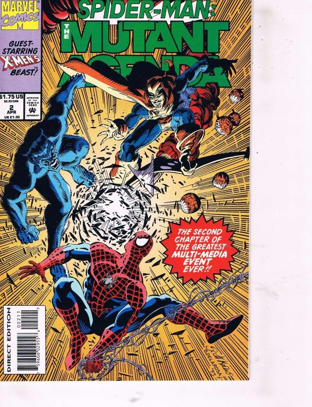 Spider-Man The Mutant Agenda Marvel Comic Books # 0 1 2 3 Beast X-Men TW25