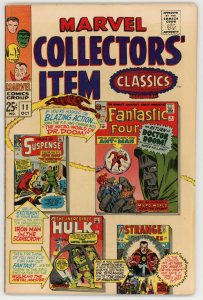 Marvel Collectors’ Item Classics 11 FN 6.5 Silver Age Marvel 1967 FF TOS Hulk