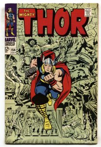THOR #154 comic book-1968-JACK KIRBY-MARVEL-SILVER AGE FN