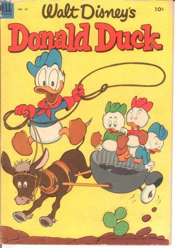 DONALD DUCK 30 GOOD July-Aug. 1953 COMICS BOOK