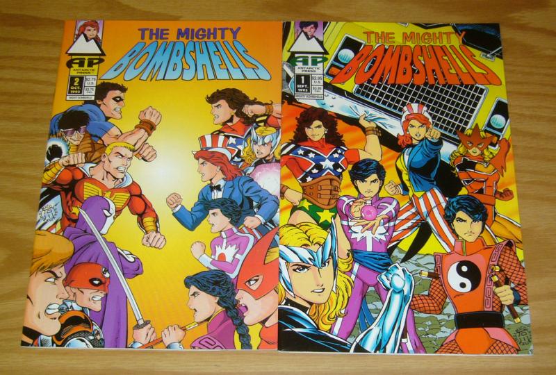 Mighty Bombshells #1-2 VF/NM complete series - pre-dates strangers in paradise 1