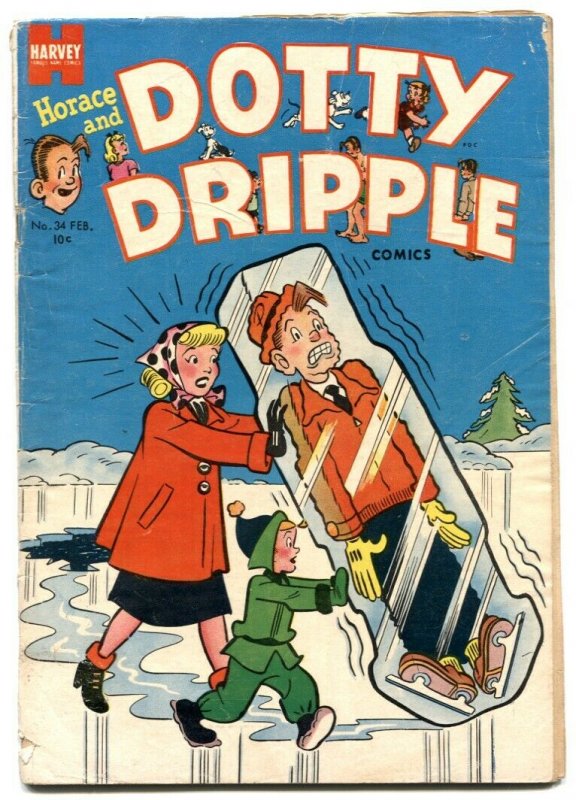 Horace and Dotty Dripple #34 1954- Golden Age humor VG