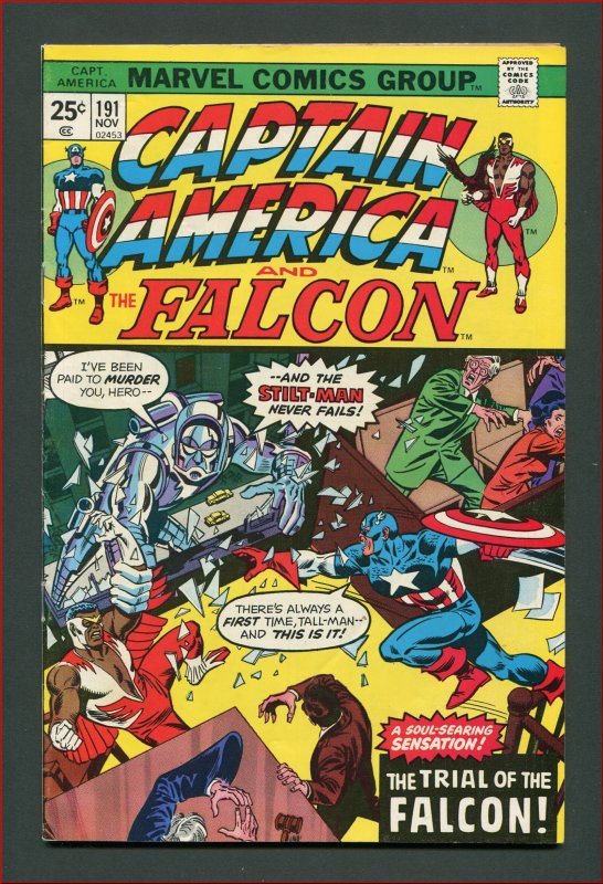 Captain America #191 /  7.0 FN/VFN  /  Sal Buscema Cover / November 1975