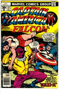 3 Captain America Marvel Comic Books # 208 209 211 Falcon Dr. Zola Bronze BH7