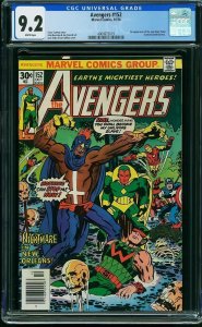 Avengers #152 (1976) CGC 9.2 NM-