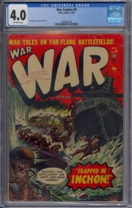 WAR COMICS #9 CGC 4.0 ATLAS PRE CODE WAR JOE MANEELY RUSS HEATH