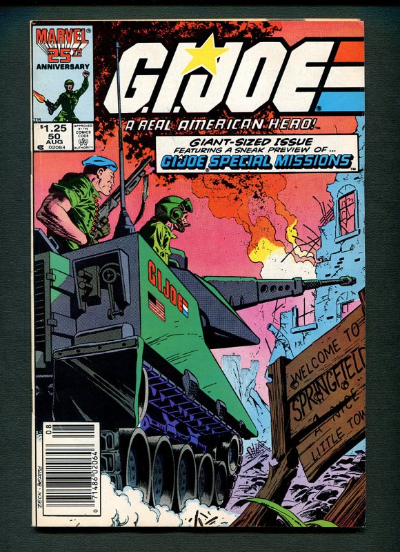 G.I. Joe #50 /  4.5 VG+  / 1st appearance of Zarana / Newsstand /  August 1985