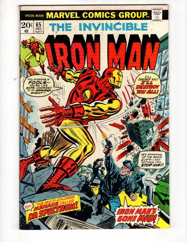 Iron Man #65 (1973) THE CUTTING EDGE OF DEATH!  / ID#443