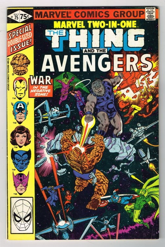 Marvel Two-in-One #75 The Thing and The Avengers  (1981)  Marvel Comics