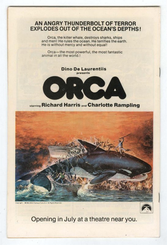 Ms. Marvel #8  Aug 1977 Carol Danvers  Captain Marvel Grotesk-Ad for Godzilla #1