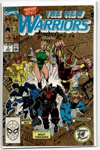 The New Warriors #1 Second Print Cover (1990) New Warriors