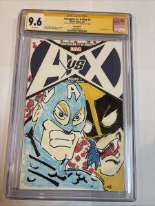 Avengers Vs. X-Men (2012) # 1 (CGC 9.6 SS) Sketch Scott Lobdell