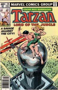 Tarzan (Marvel) #28 (Newsstand) VG ; Marvel | low grade comic Bill Mantlo Penult