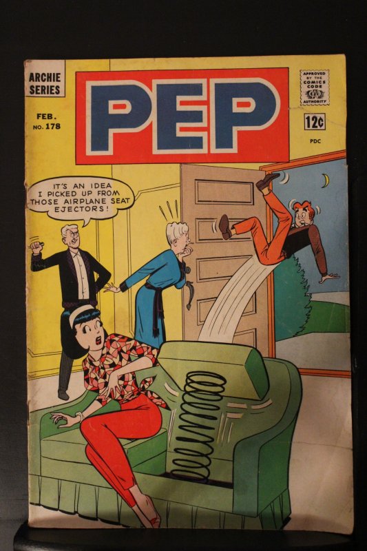 Pep #178 (1965) Mid--Grade FN Mr. Lodge ejector seat! Archie, Veronia Wow