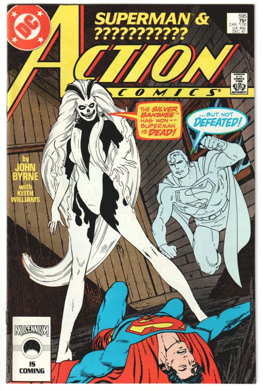 Action Comics #595 Direct Edition (1987) 1st Silver Banshee [Key Issue]