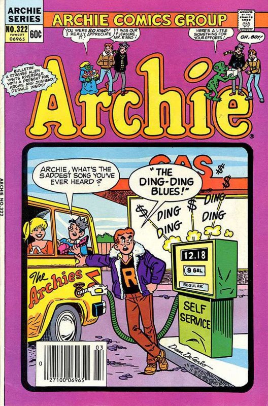 Archie 322 GD ; Archie low grade comic March 1983 Gas Station Cover Comic Books Bronze