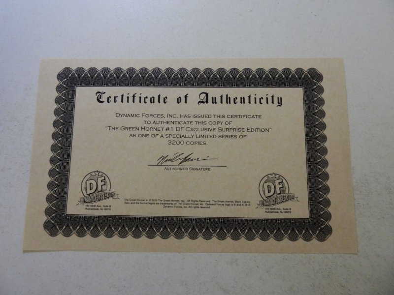 Green Hornet #1 Dynamic Forces Exclusive surprise Variant (2010) see desc