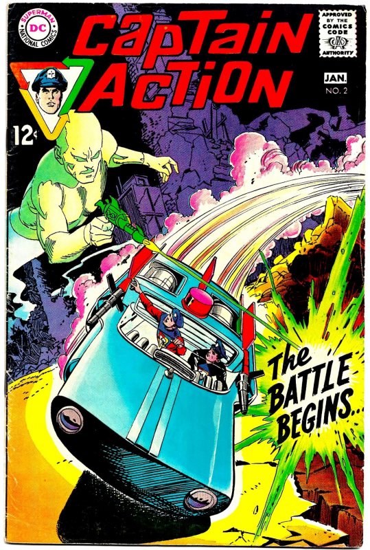 CAPTAIN ACTION #2 (Dec1968) 8.0 VF The Toy Comes to Life! Gil Kane! Wally Wood!