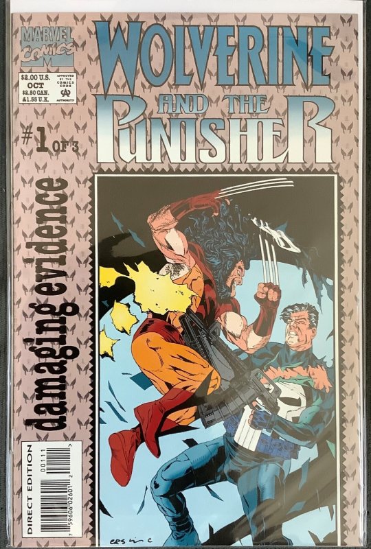 Wolverine and the Punisher: Damaging Evidence #1 and #2 (1993, Marvel) NM+
